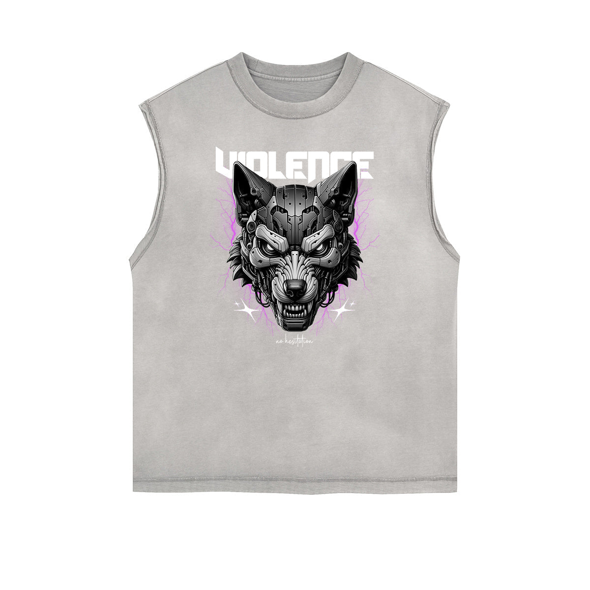 Frayed Edge Abstract Graphic Tank Top
