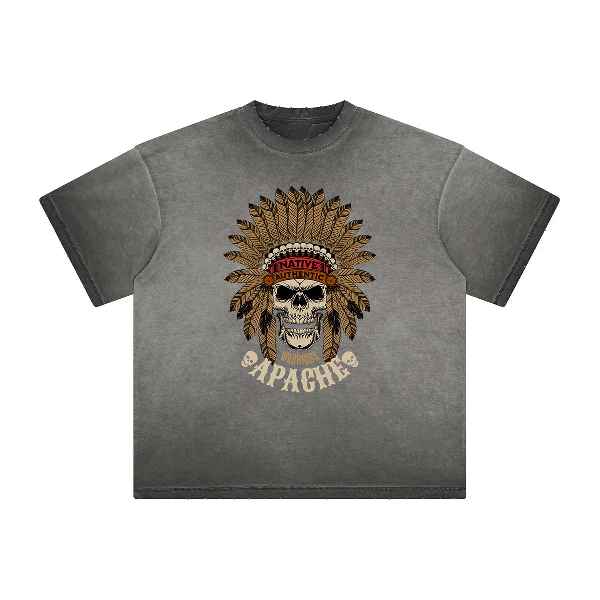 Thick Faded Abstract Graphic T-Shirt