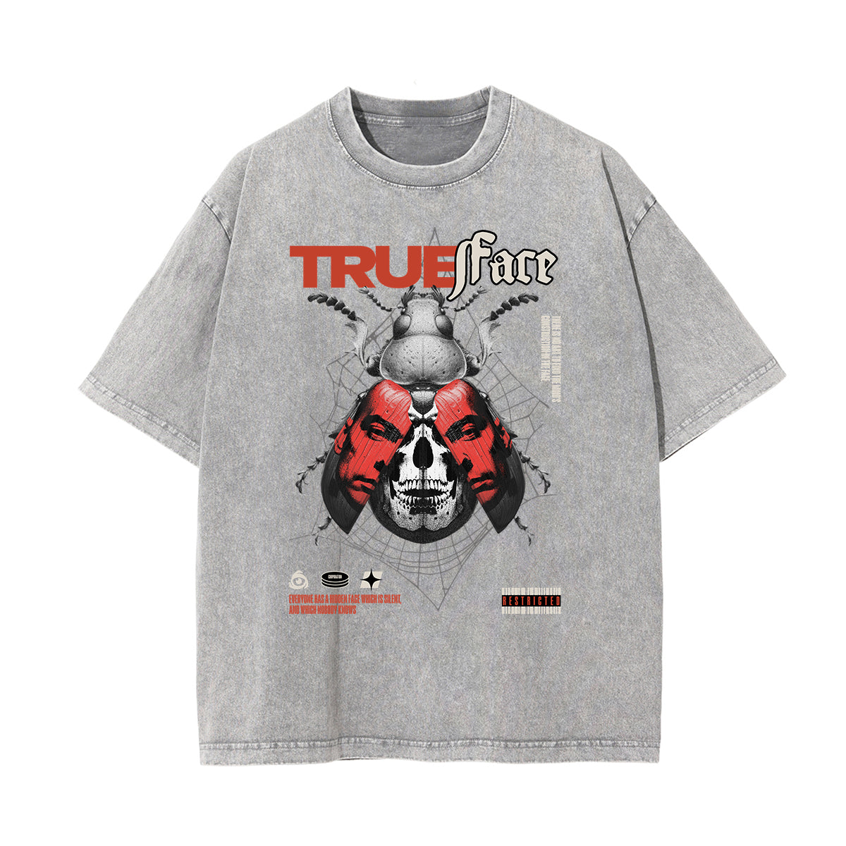 Washed Mask Graphic Cotton Tee