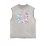 Frayed Edge Mask Graphic Tank Top