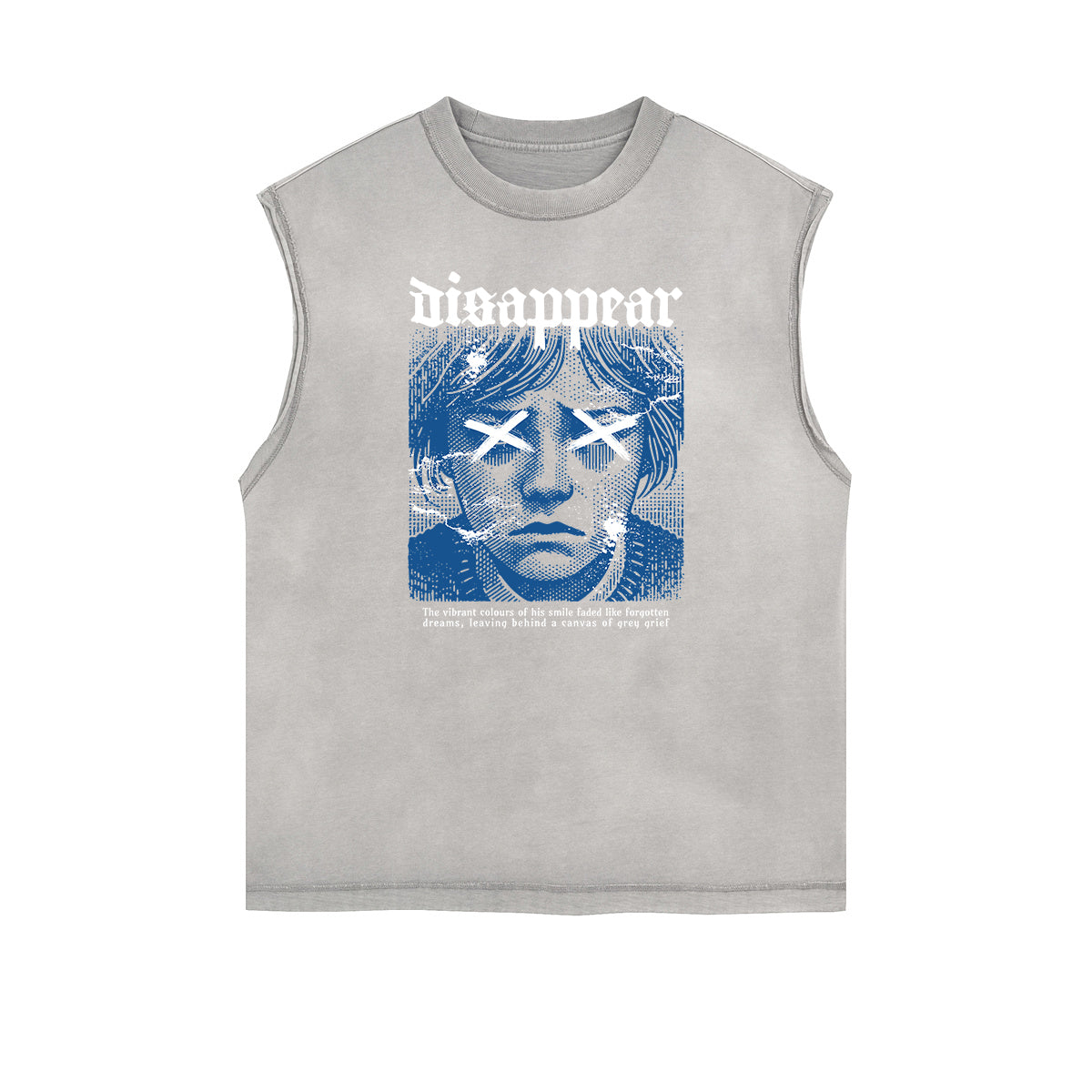 Frayed Edge Mask Graphic Tank Top