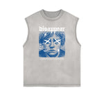 Frayed Edge Mask Graphic Tank Top