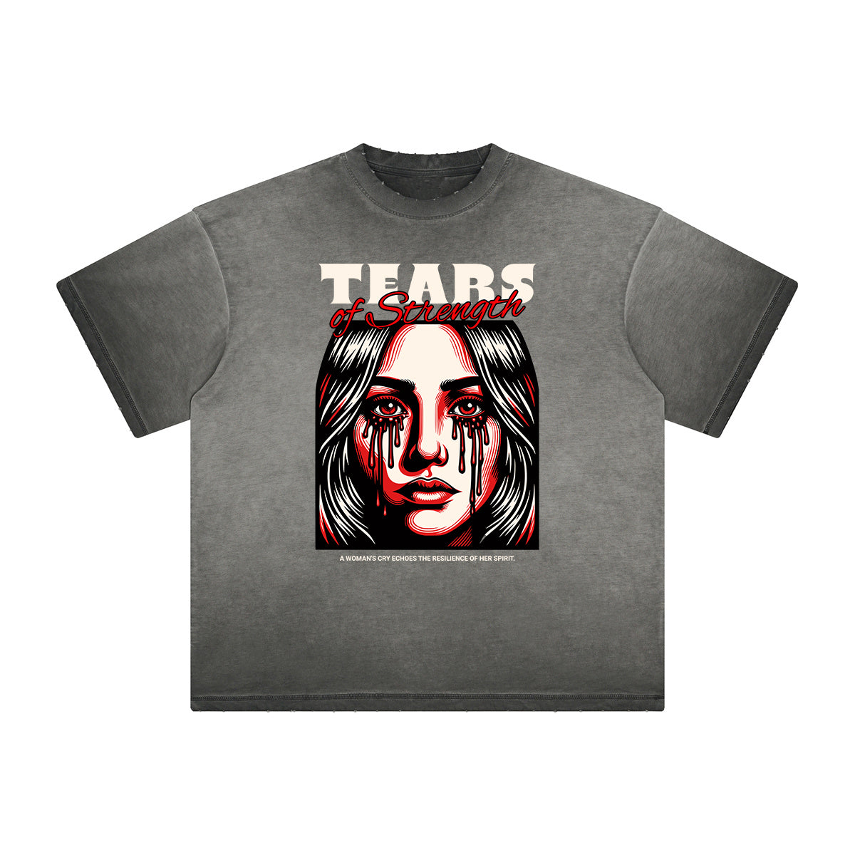 Vintage Frayed Mask Pattern Tee