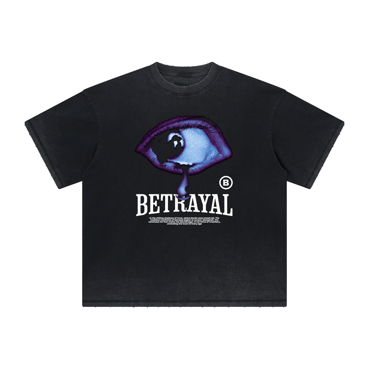 Thick Faded Mask Graphic T Shirt
