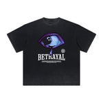 Thick Faded Mask Graphic T Shirt