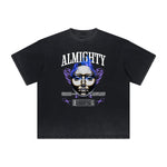 Thick Faded Mask Graphic T Shirt