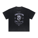 Thick Faded Mask Graphic T Shirt