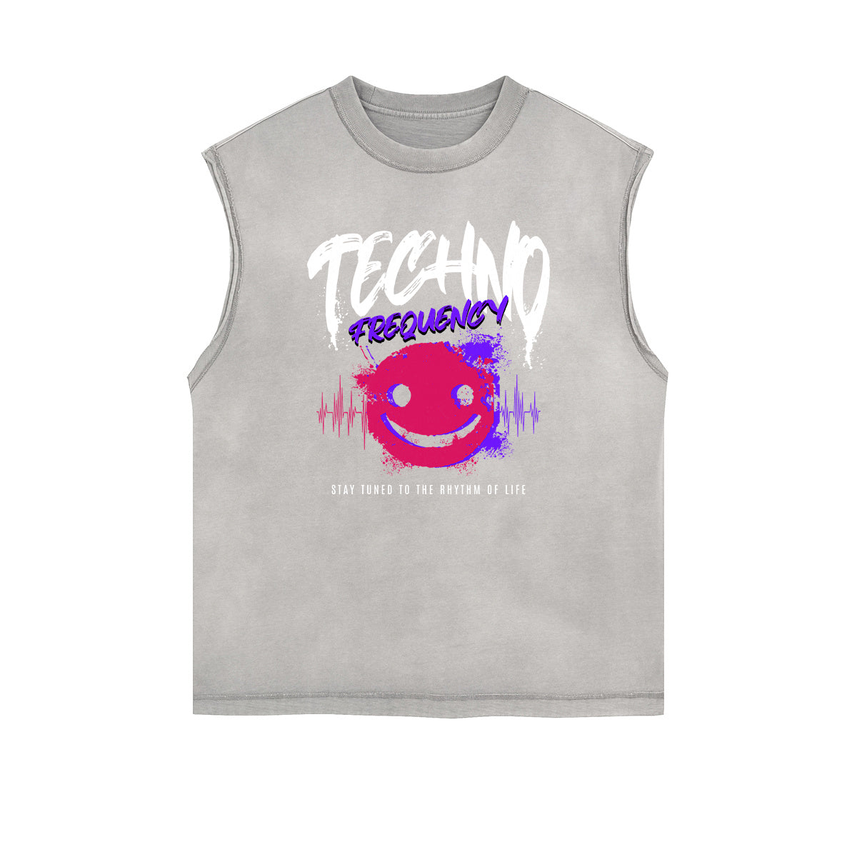 Frayed Edge Mask Graphic Tank Top