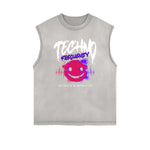 Frayed Edge Mask Graphic Tank Top