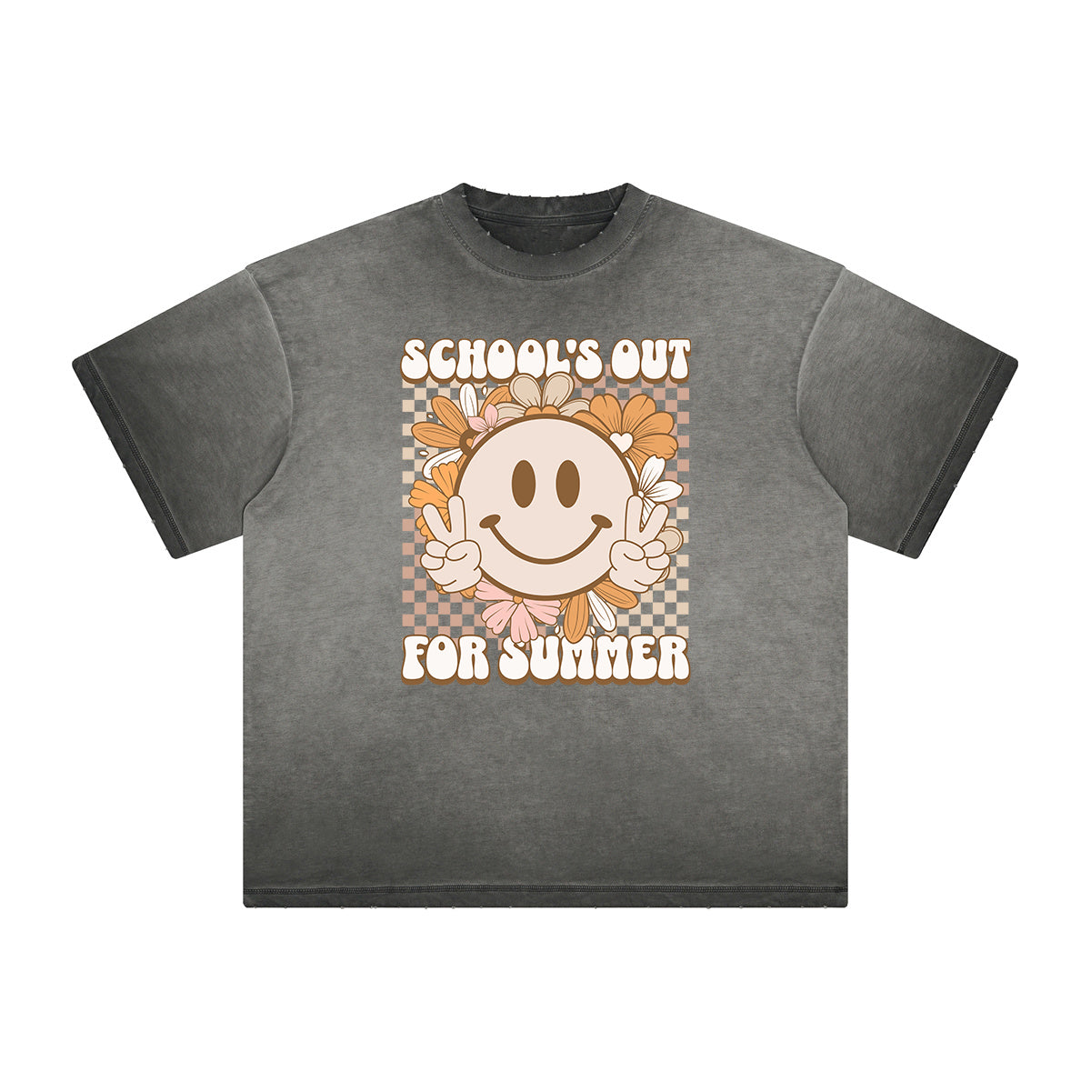 Vintage Frayed Mask Pattern Tee