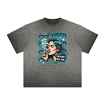 Vintage Frayed Mask Pattern Tee