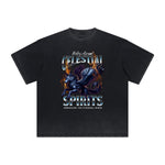 Vintage Frayed Wolf Pattern Tee