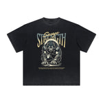 Vintage Frayed Wolf Pattern Tee