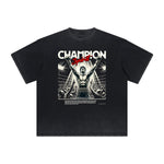 Heavy Fade Basketball Print T-Shirt