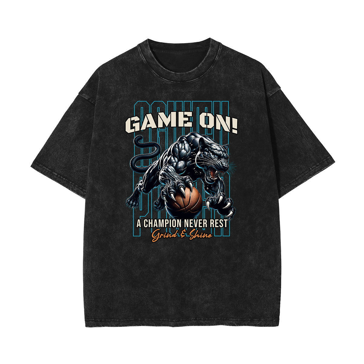 Washed Athletic Graphic Cotton Tee