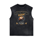 Distressed Sports Graphic Sleeveless Shirt