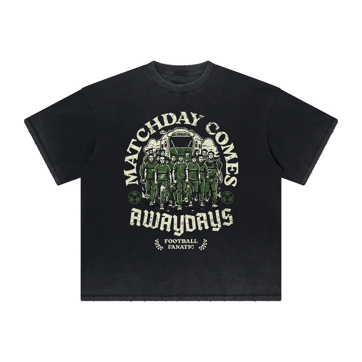 Heavy Fade Basketball Print T-Shirt