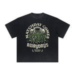 Heavy Fade Basketball Print T-Shirt