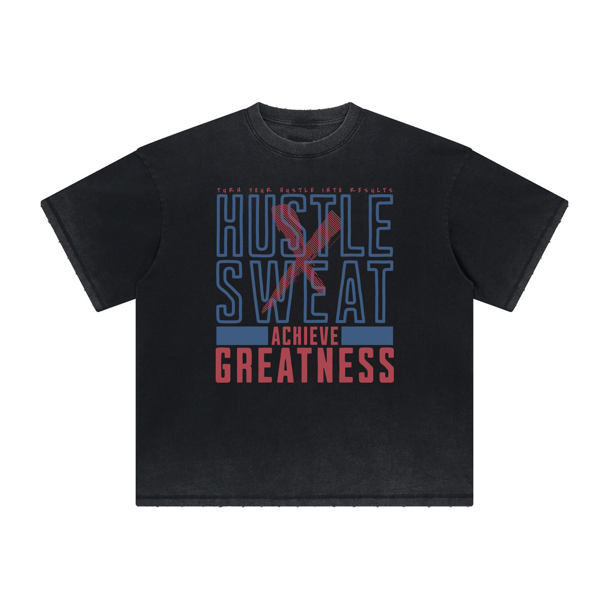 Heavy Fade Basketball Print T-Shirt