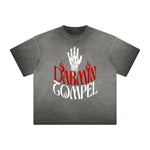 Vintage-Style Frayed Typography Tee