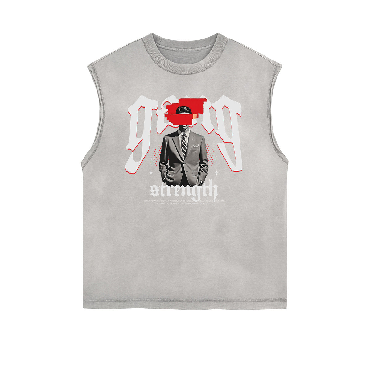 Frayed Edge Mystery Mask Graphic Tank Top