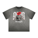 Heavy Faded Mystery Mask Graphic T Shirt