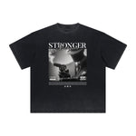 Vintage Frayed Mystery Mask Pattern Tee