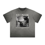 Heavy Faded Mystery Mask Graphic T Shirt