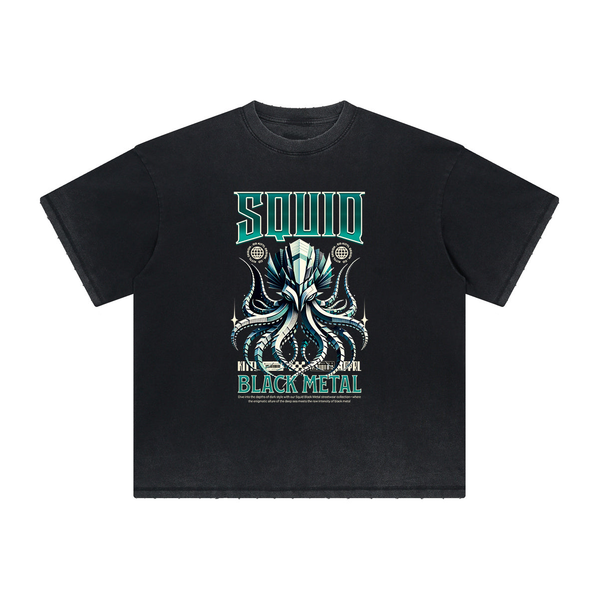 Vintage-Style Frayed Dark Aesthetic Tee