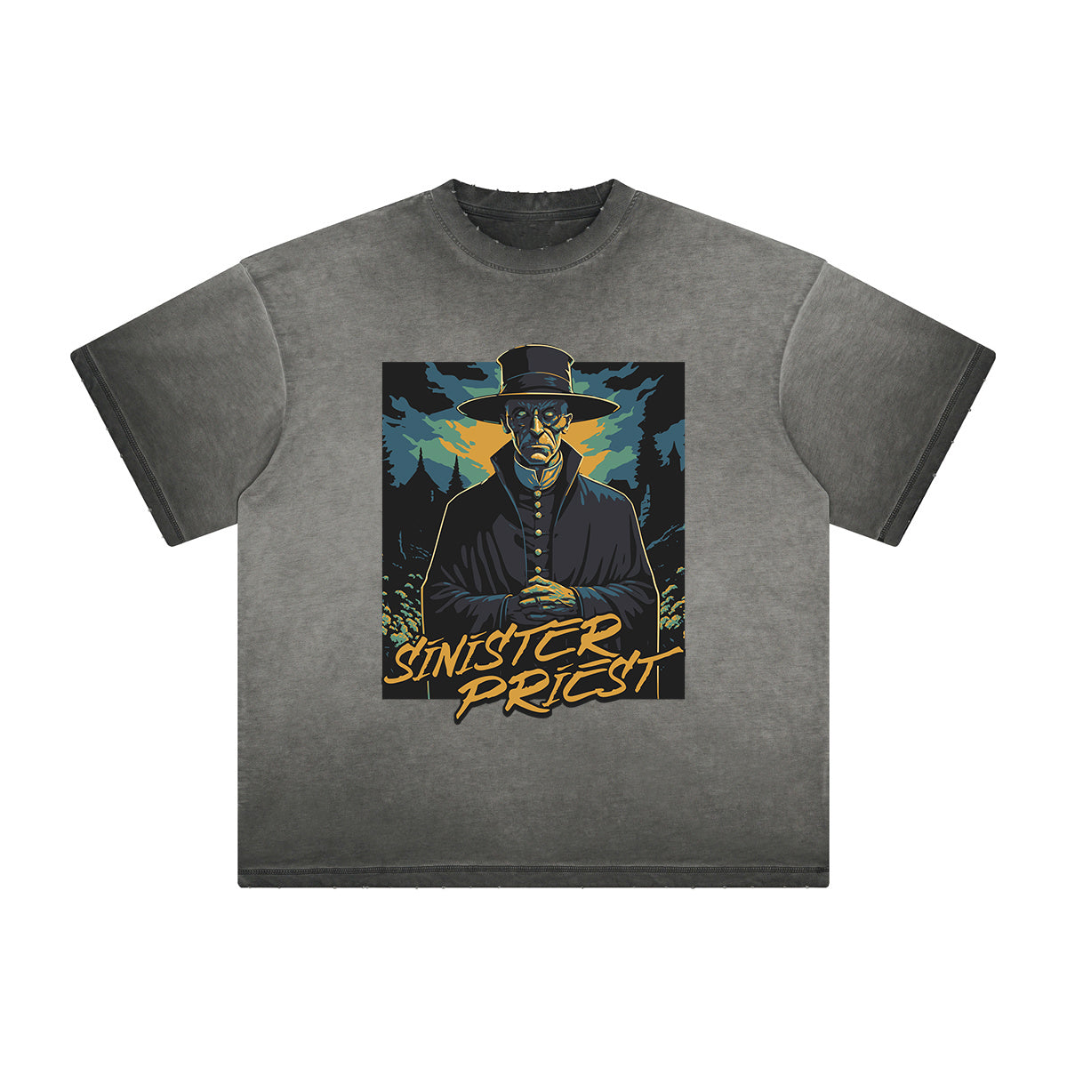 Faded Thick Dark Aesthetic Tee
