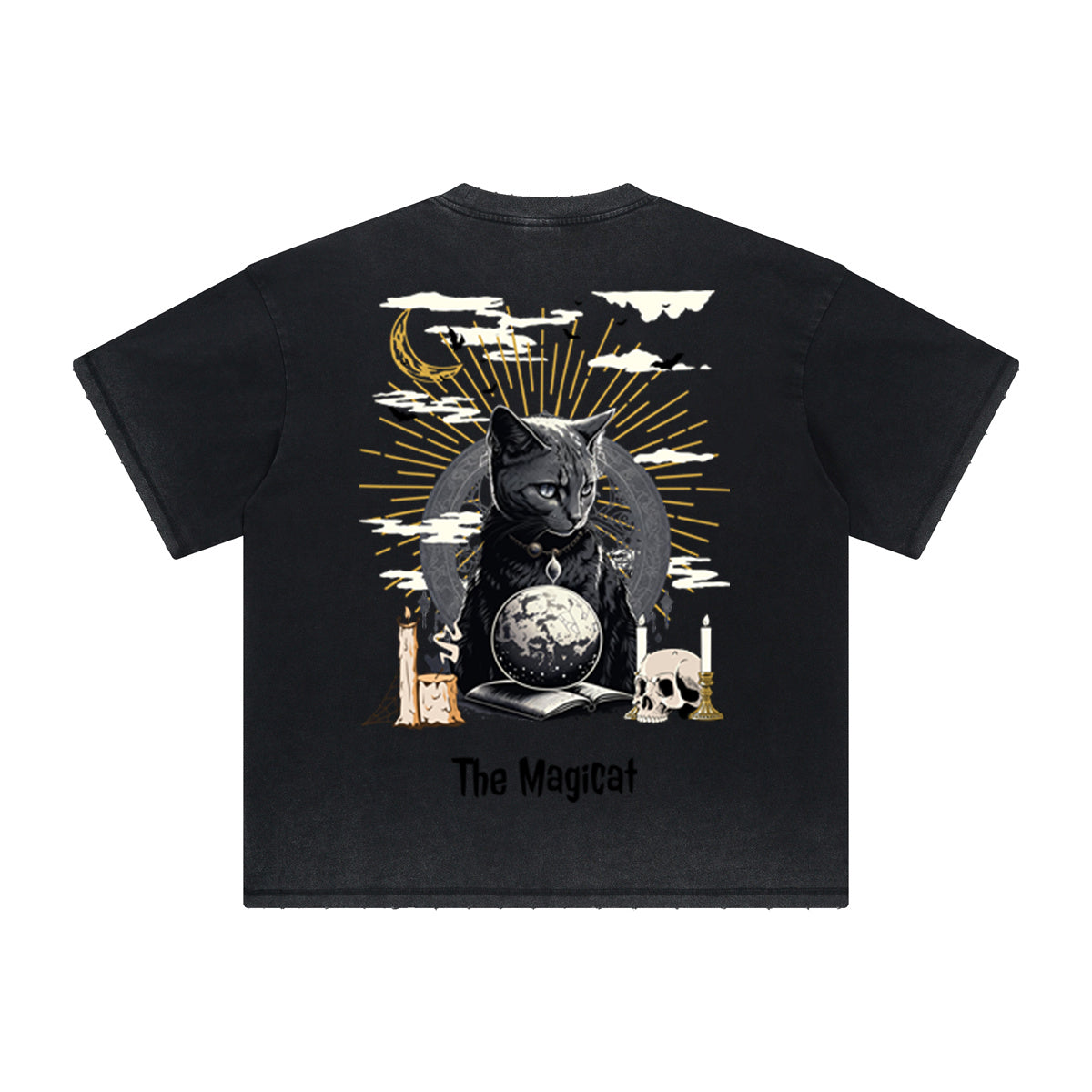 Vintage-Style Frayed Dark Aesthetic Tee