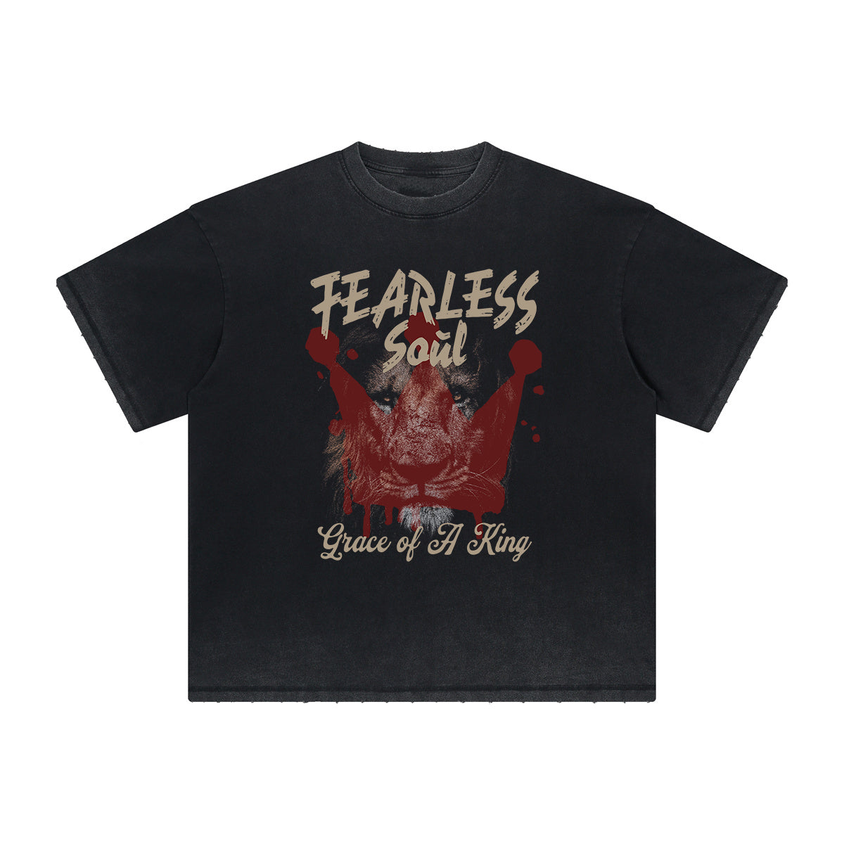 Vintage-Style Frayed Dark Aesthetic Tee