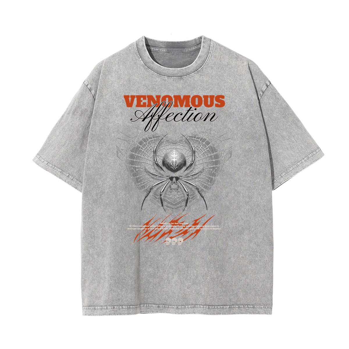 Stone-Washed Gothic Death Motif Tee