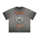 Heavyweight Washed Gothic Death Motif Tee