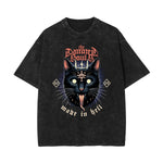 Washed Cotton Gothic Death Motif Tee