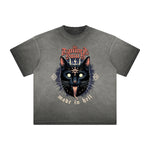 Heavyweight Washed Gothic Death Motif Tee