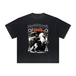 Vintage-Style Frayed Gothic Death Motif Tee