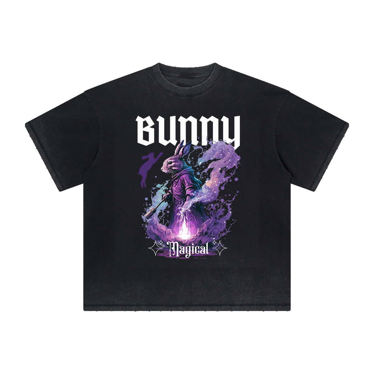 Vintage-Style Frayed Gothic Death Motif Tee