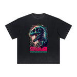 Vintage-Style Frayed Gothic Death Motif Tee
