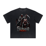 Vintage-Style Frayed Gothic Death Motif Tee