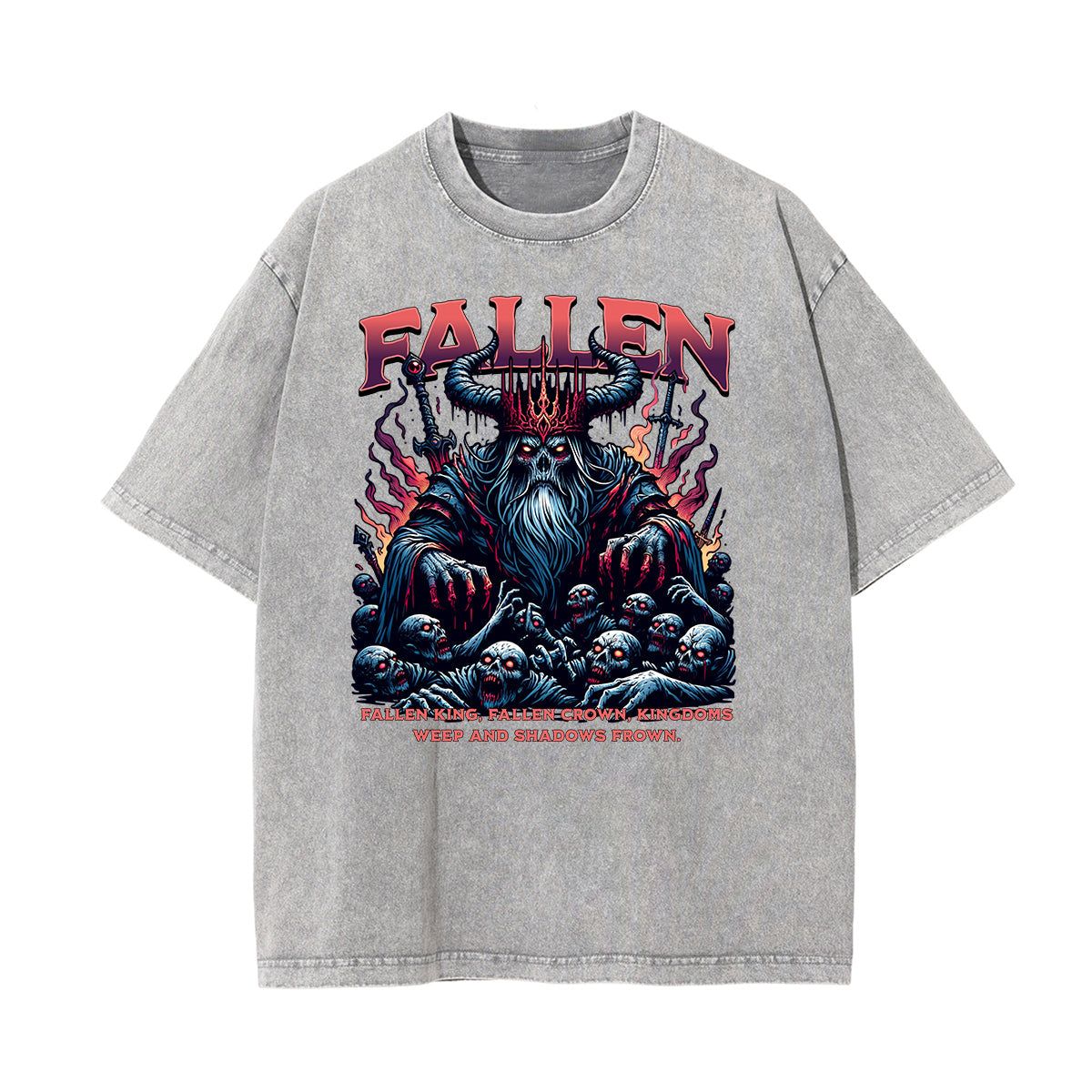 Stone-Washed Gothic Death Motif Tee