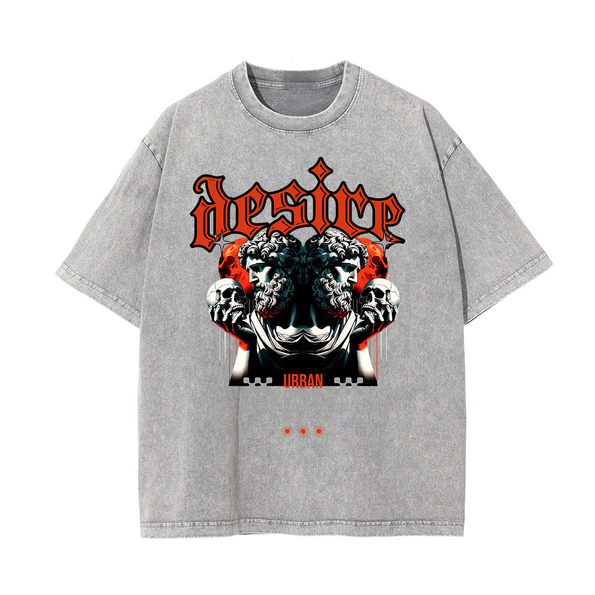 Stone-Washed Gothic Death Motif Tee