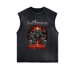 Distressed Flame Graphic Muscle Tank