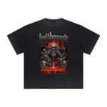 Vintage-Style Frayed Flame Graphic Tee