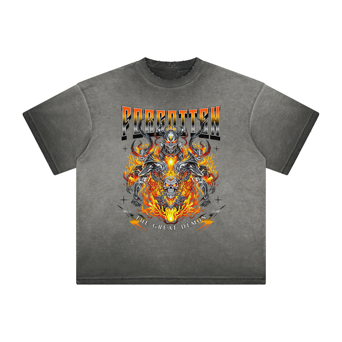 Heavyweight Washed Flame Graphic Tee