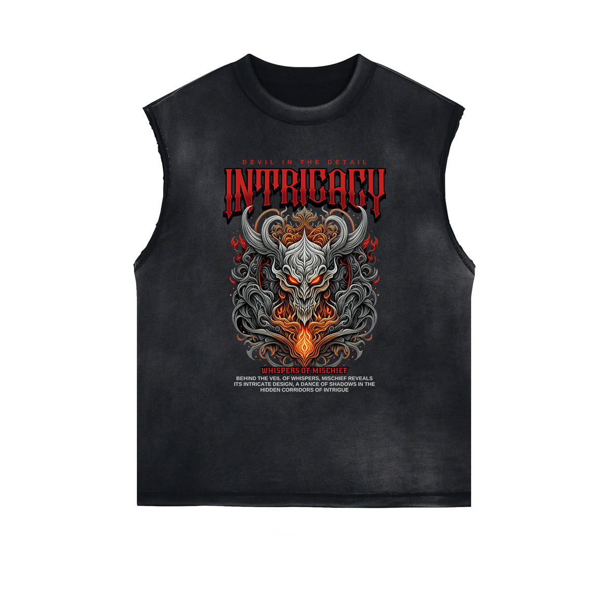 Distressed Flame Graphic Muscle Tank