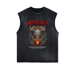Distressed Flame Graphic Muscle Tank