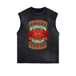 Distressed Flame Graphic Muscle Tank