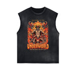 Distressed Flame Graphic Muscle Tank
