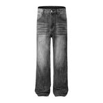 Loose Fit Gray Paint-Splatter Jeans